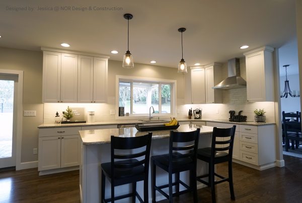 Custom home remodel - Kitchen renovation in Woodinville. Kitchen design by Jessica at Nor Design & Construction. Kitchen Remodel by Nor Design & Construction. Open kitchen with kitchen island, updated kitchen cabinets. Nor Design and Construction is the best kitchen construction company in Seattle offering kitchen remodeling in West Seattle and surrounding areas. Kitchen remodel with the best kitchen design company in Seattle. Renovate kitchen Seattle. kitchen and bathroom remodeling company provides custom designed kitchen remodeling and construction