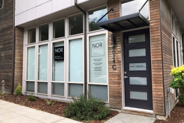 Exterior of the NOR Design & Construction design studio on California Ave SW in West Seattle